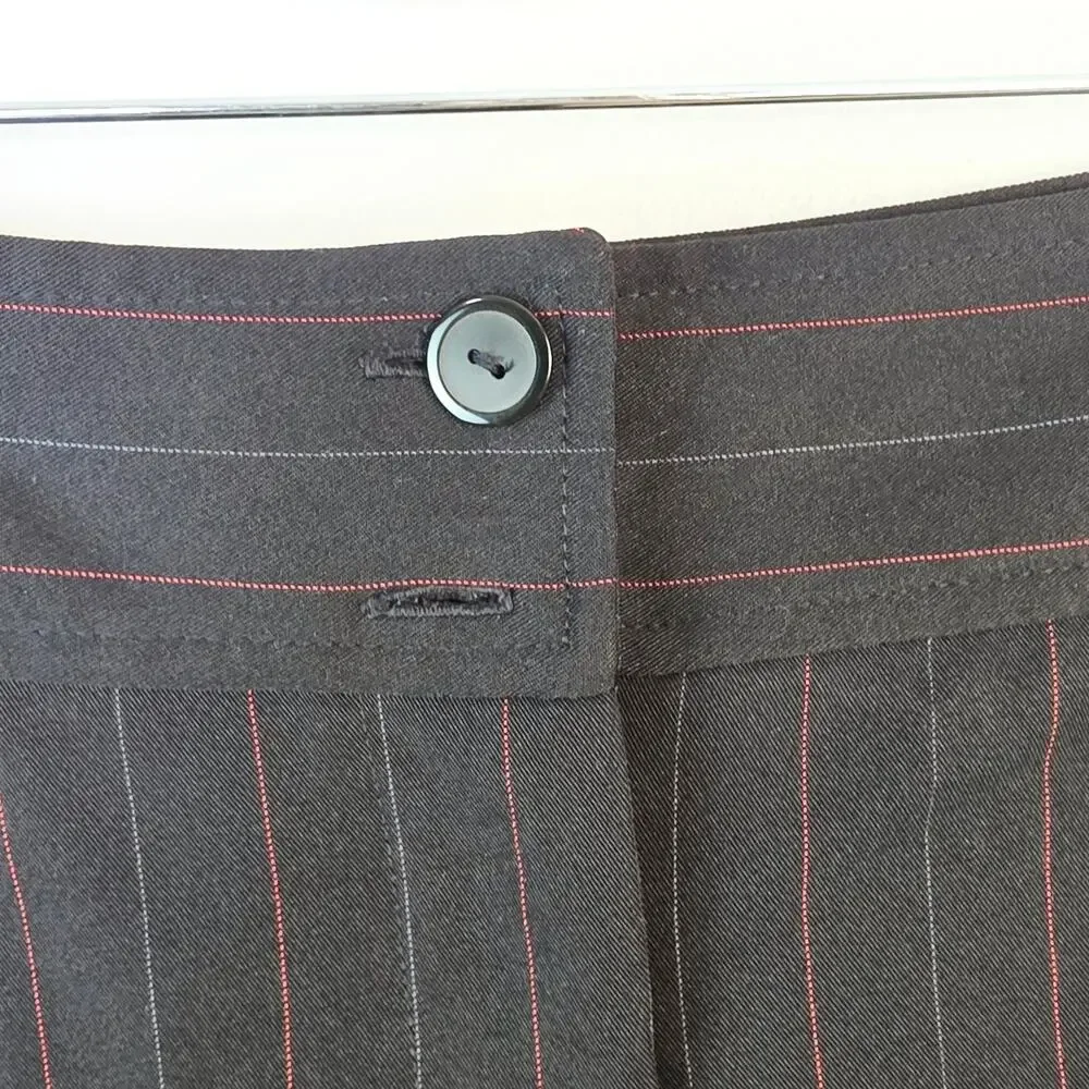 Vintage My Michelle Pant Suit Size 5/6 Black Red Pinstripe Y2K Office 2000s